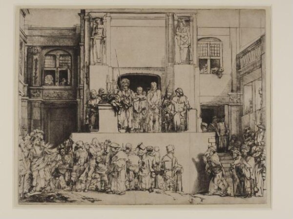 Rembrandt van Rijn, Christ presented to the People: oblong plate