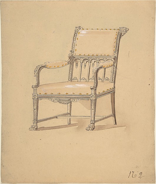 Anonymous, French, 19th century, Design for a Chair