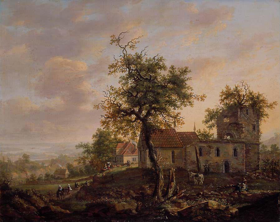 Johan Christian Dahl, The ruined church at Avaldsnes on Karmøy