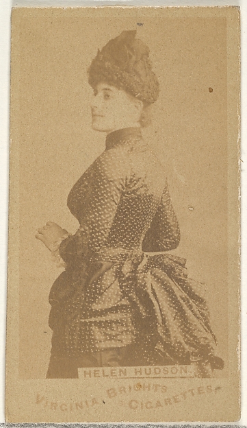 Allen & Ginter, Helen Hudson, from the Actors and Actresses series (N45, Type 1) for Virginia Brights Cigarettes