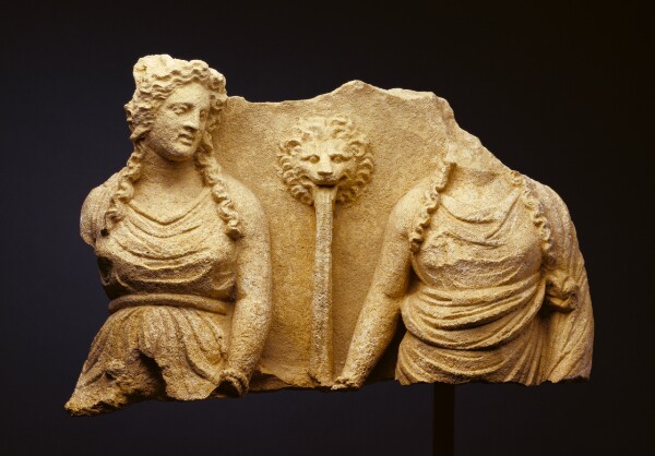 Unknown, Fragment of a Relief of Two Women at a Fountain, from a Funerary Building