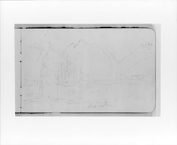 Albert Bierstadt, Sketch of Mountains, Peaks, and Terrain (from Sketchbook)