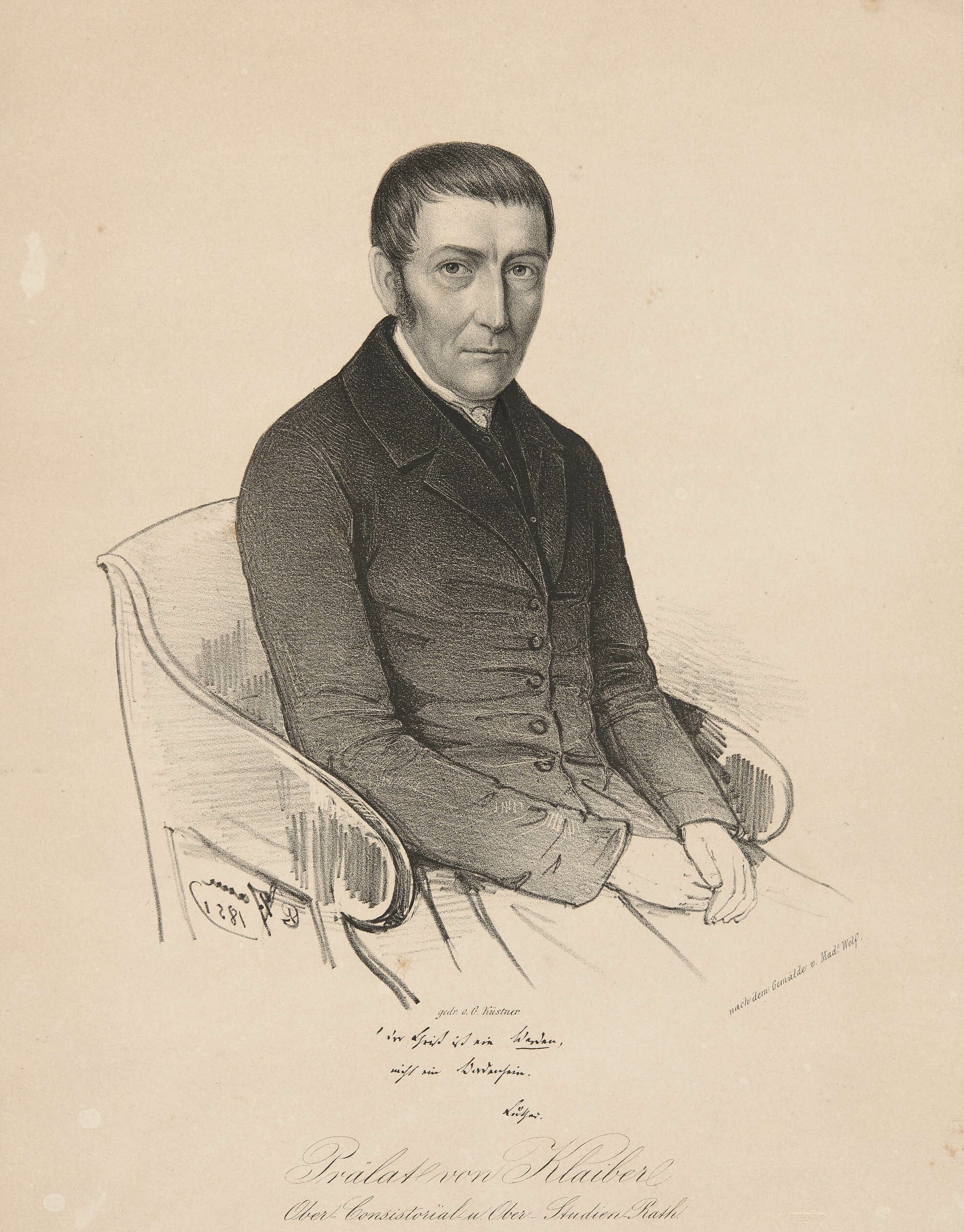 Christian Sigmund Pfann, Bildnis Christian Friedrich von Klaiber
