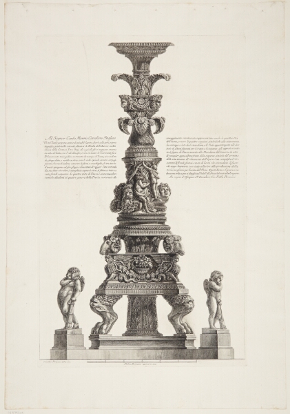 Giovanni Battista Piranesi, Kandelaber fra Palazzo Salviati, erhvervet og rekonstrueret af kunstneren til hans egen grav