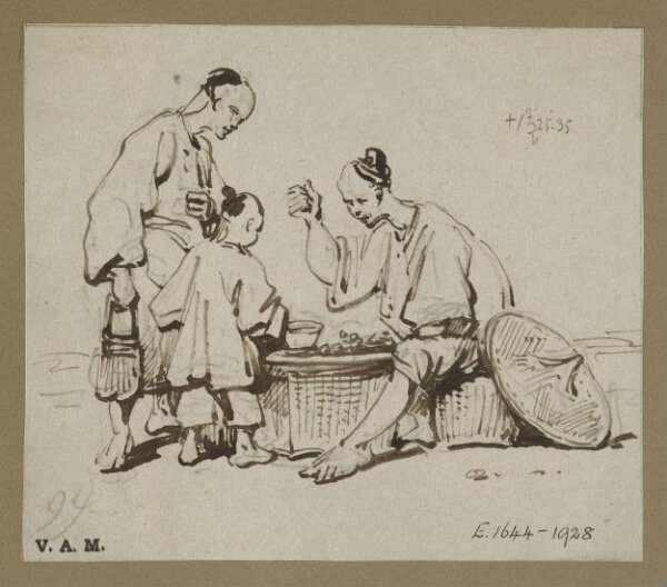 George Chinnery, Three Chinese figures