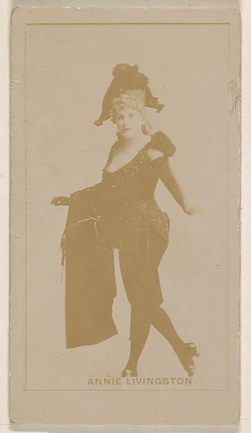 Kinney Brothers Tobacco Company, Annie Livingston, from the Actresses series (N245) issued by Kinney Brothers to promote Sweet Caporal Cigarettes