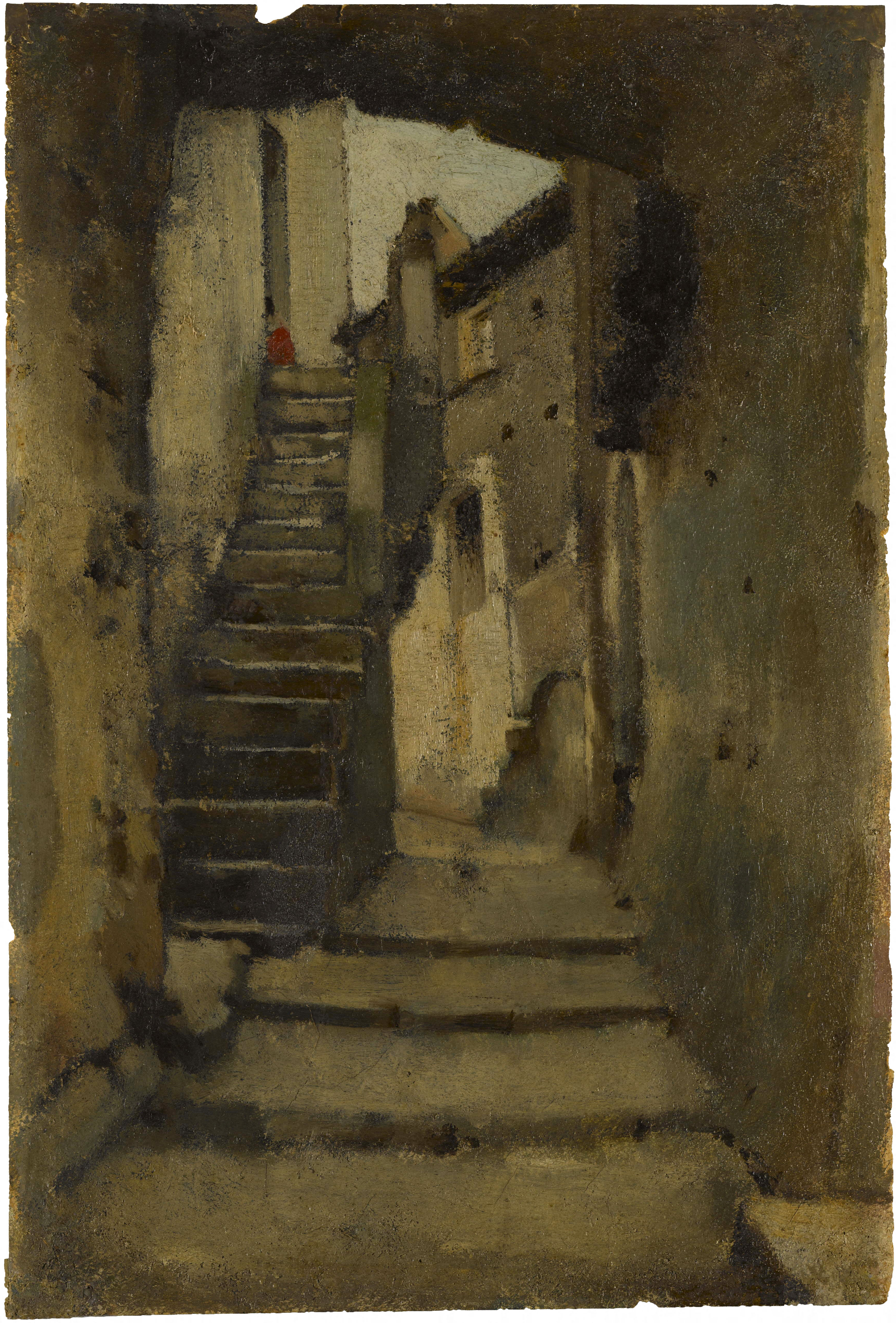 Jean-Jacques Henner, Escalier dans une ruelle à Rome