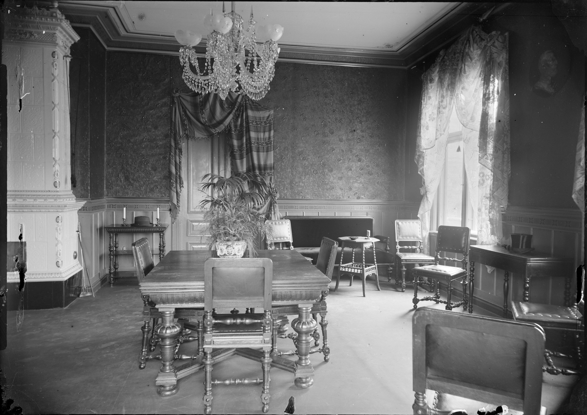 Henri Osti's Fotografiateliér, Restaurant Rullan, Frigg neighborhood, Uppsala, interior 1896