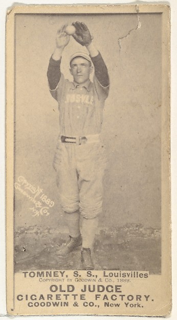 Goodwin & Company, Philip H. "Buster" Tomney, Shortstop, Louisville Colonels, from the Old Judge series (N172) for Old Judge Cigarettes