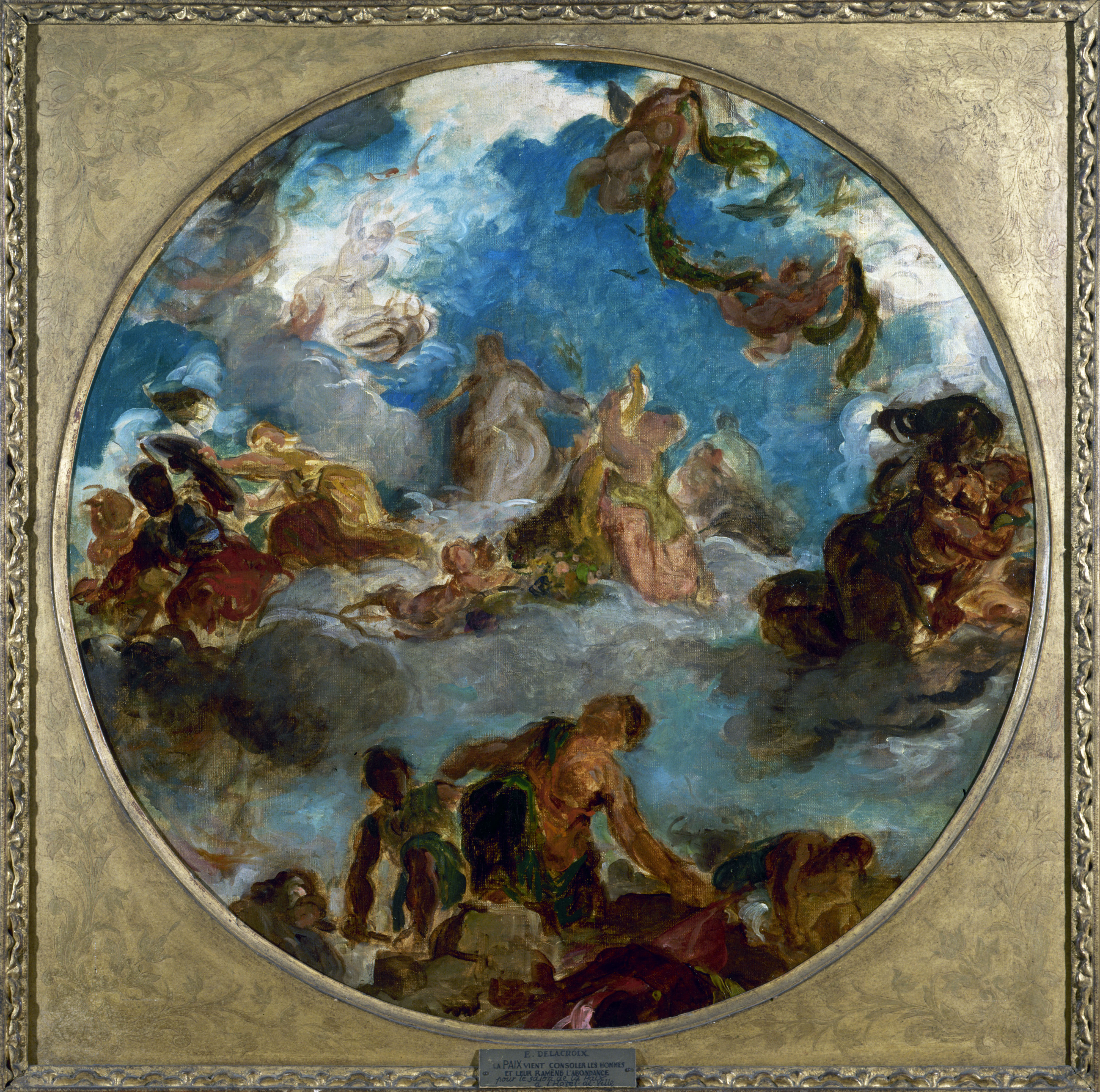 Eugène Delacroix, Esquisse pour le salon de la Paix à l'Hôtel de Ville de Paris. La Paix vient consoler les hommes et leur ramène l'abondance