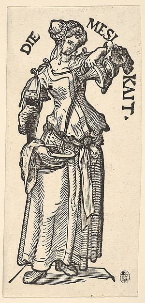 Hans Burgkmair, Temperance (Die Mesikait), from "The Seven Virtues"
