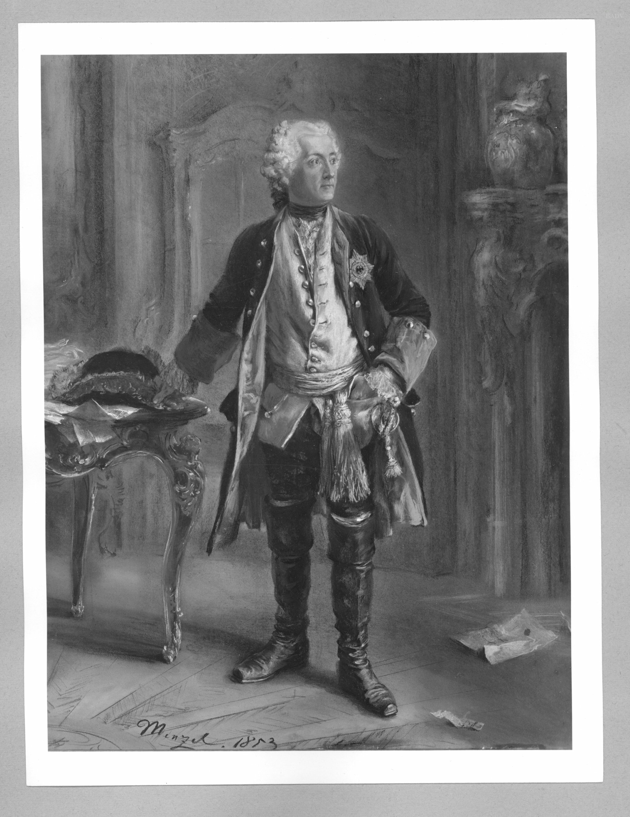 Adolph von Menzel, Friedrich der Große in Sanssouci