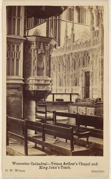 George Washington Wilson, Worcester Cathedral - Prince Arthur's Chapel and King John's Tomb.