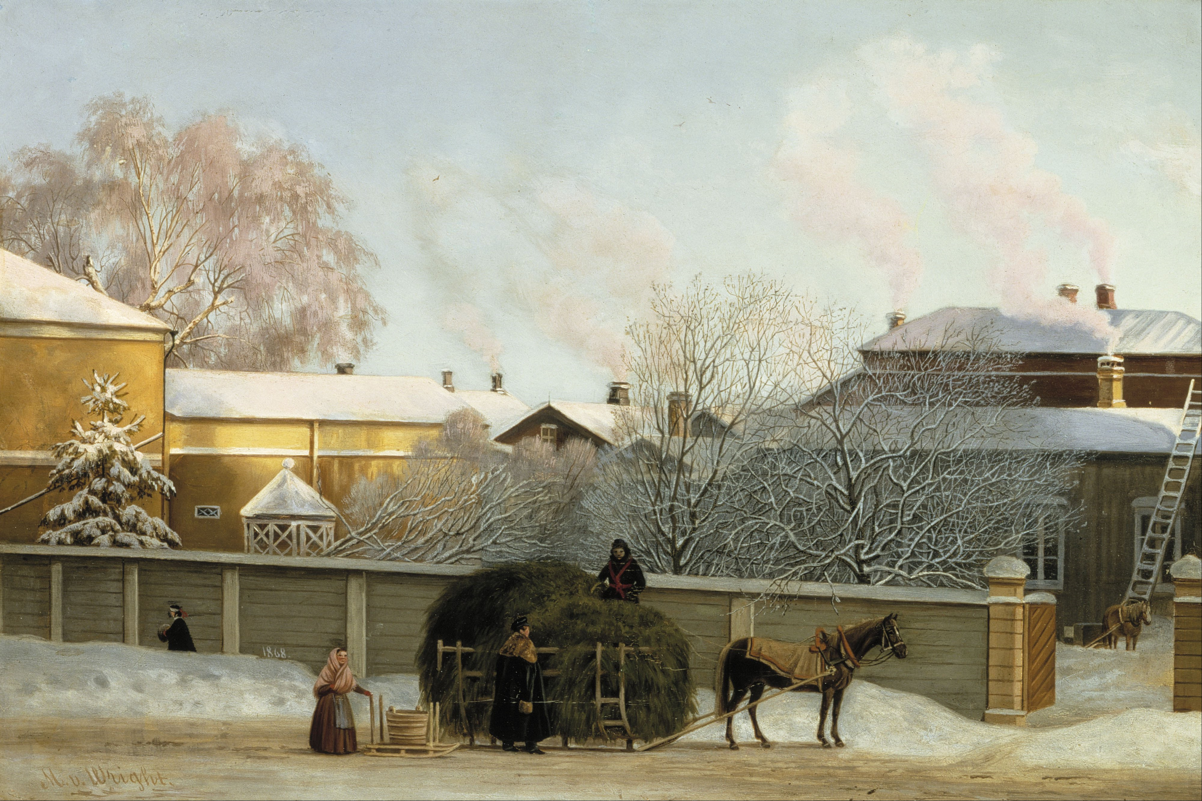 Magnus von Wright, Annankatu on a Cold Winter Morning
