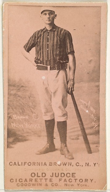 Goodwin & Company, William "California" Brown, Catcher, New York, from the Old Judge series (N172) for Old Judge Cigarettes