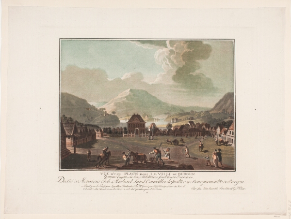 Georg Haas, Vue d'une Place dans la ville de Bergen