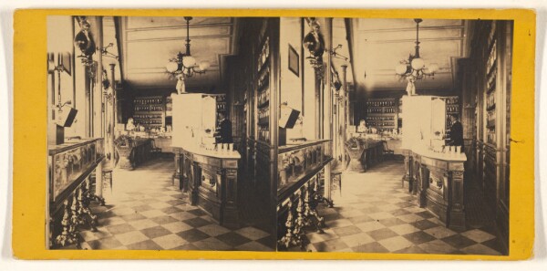 Unknown, [Interior of Issac D. Smith & Co. Pharmaceutical Chemists and Druggist, Cor. Fulton and Washington Streets, Brooklyn, N.Y.]