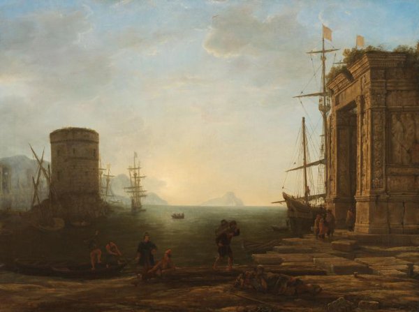 Claude Lorrain, Harbour at Sunrise