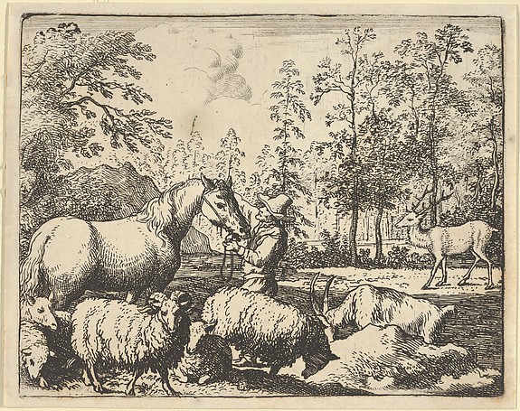 Allart van Everdingen, The Story of the Horse Who Wants Revenge on the Stag from Hendrick van Alcmar's Renard The Fox