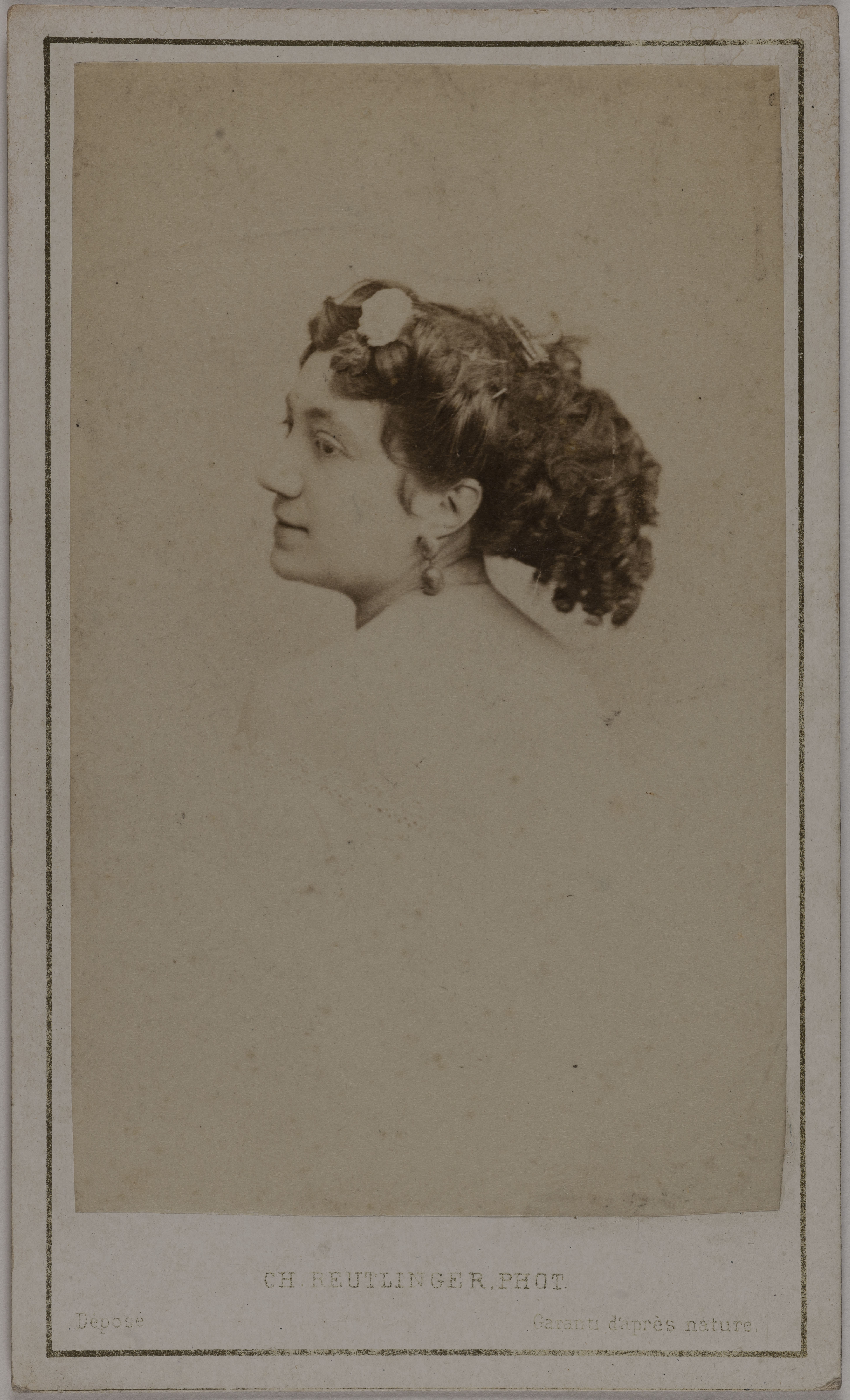 Charles Reutlinger, Portrait d'Antonia (actrice au Théâtre Dejazet et au Théâtre des Menus-Plaisirs)