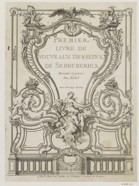 Pierre-Edmé Babel, Premier Livre de Nouveau Desseins, De Serrureries