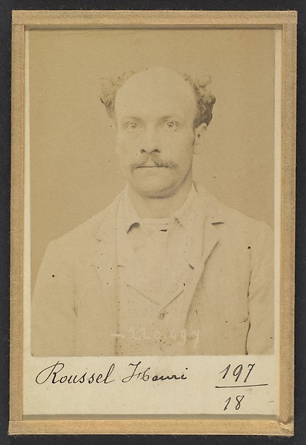 Alphonse Bertillon, Roussel. Henri-Louis. 28 ans, né à Paris le 2/10/65. Ardoiseur. Anarchiste. 2/7/94.