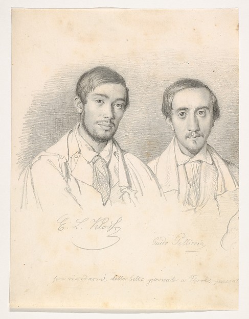 Wilhelm Marstrand, Double Portrait of the Artists E.F. Kloss and G. Pellicia