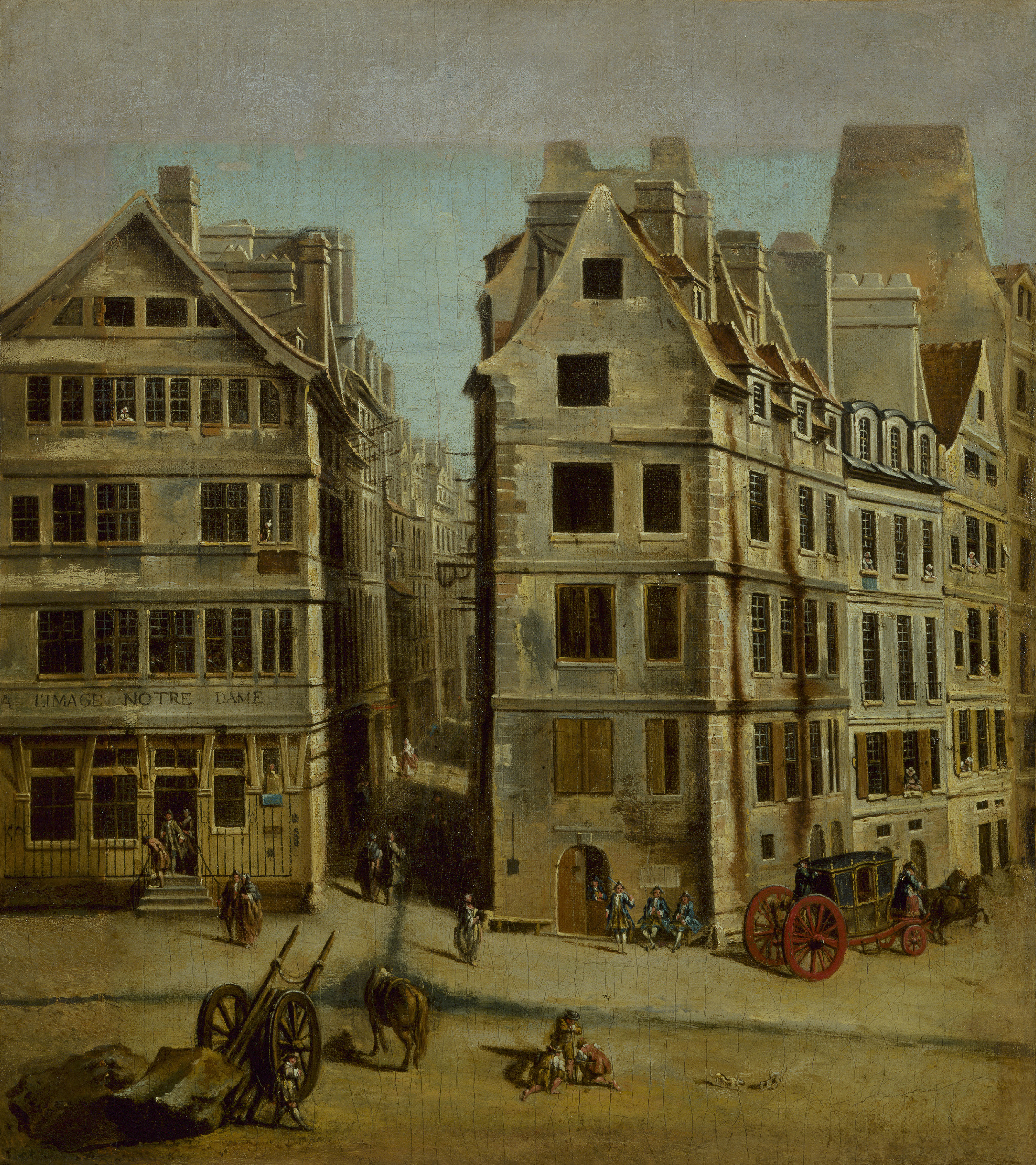Nicolas Jean-Baptiste Raguenet, Le cabaret l'Image Notre-Dame, place de Grève, actuelle place de l'Hôtel de Ville