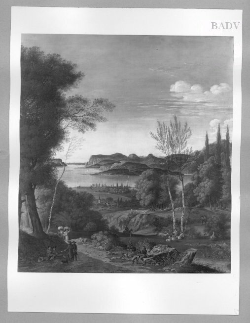 August Querfurt, Romantic landcape with figures