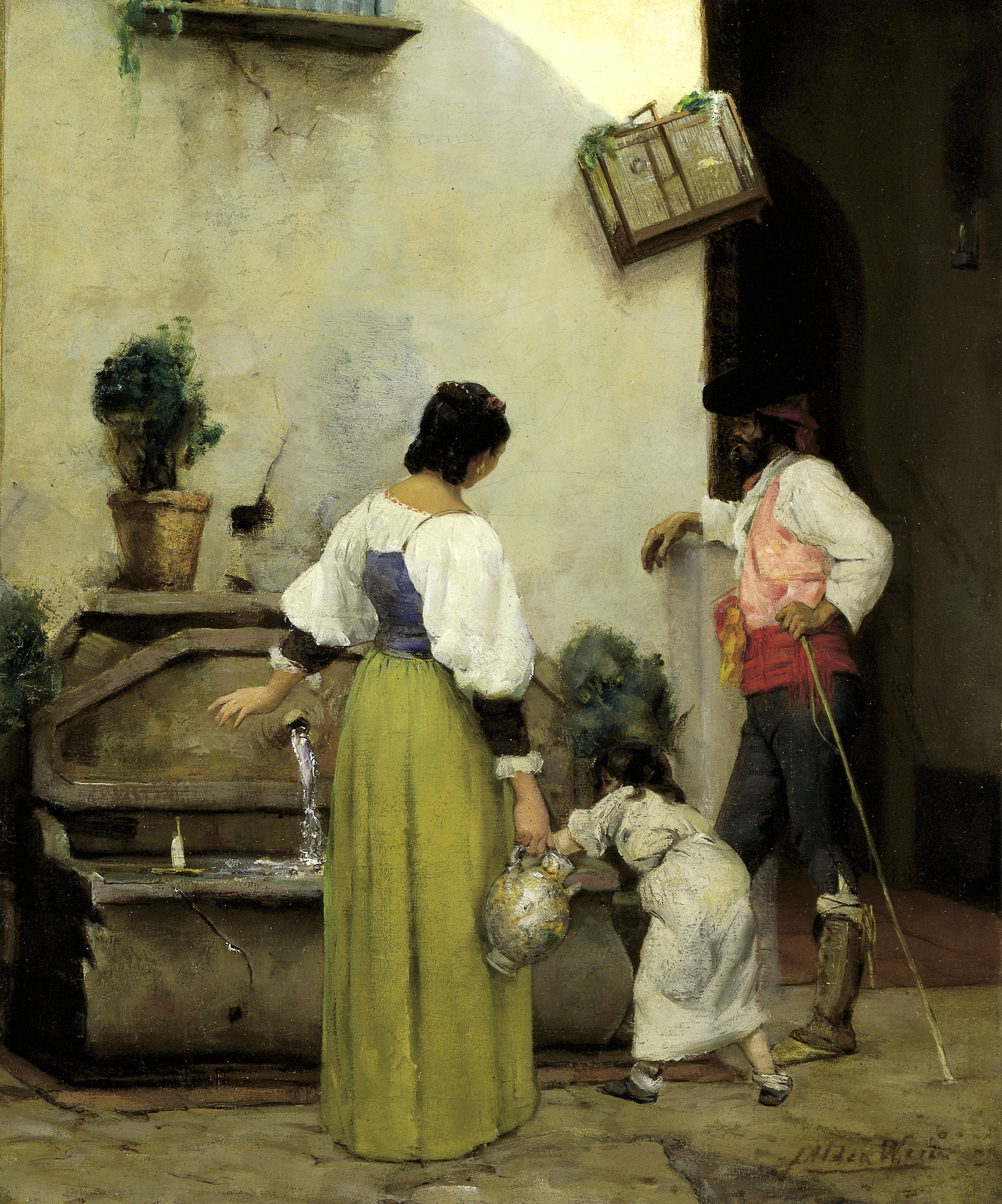 J. Alden Weir, At the Water Trough