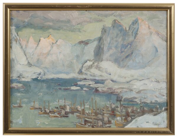 Anna Boberg, Svolvaers hamn under storfisket. Studie från Lofoten