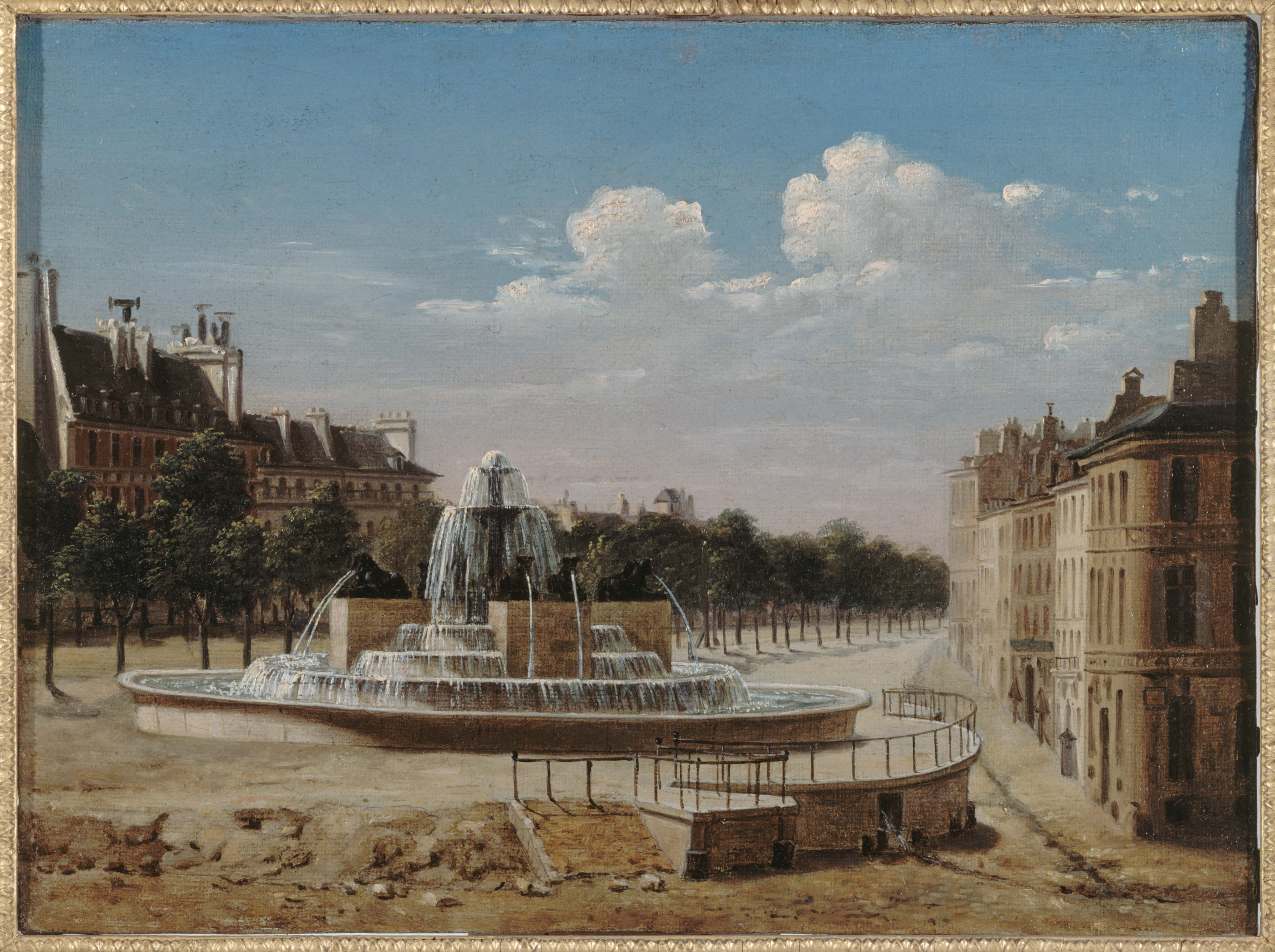 Anonyme, La fontaine du château d'eau, boulevard de Bondy, vers 1820