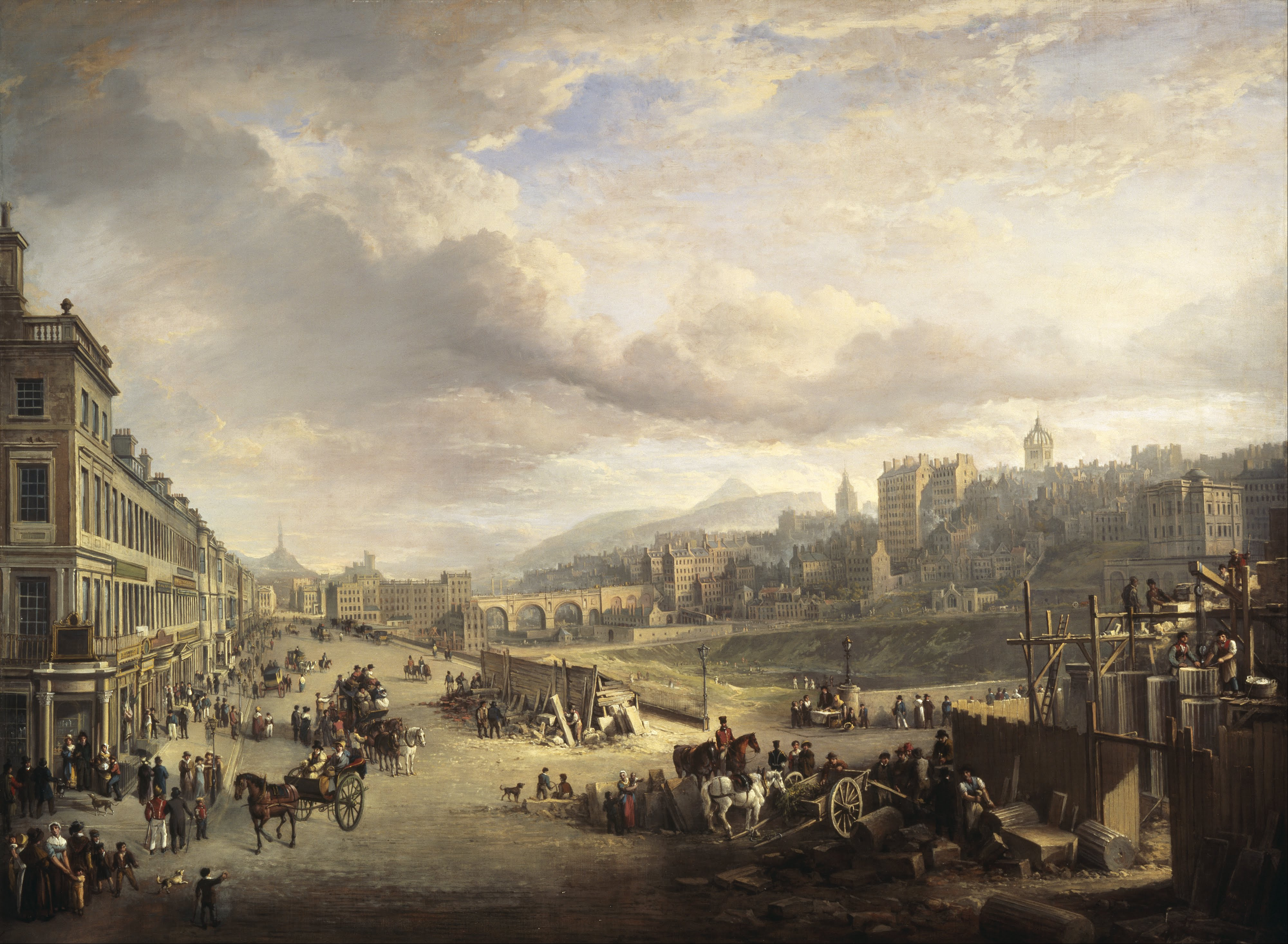Alexander Nasmyth, Princes Street with the Commencement of the Building of the Royal Institution