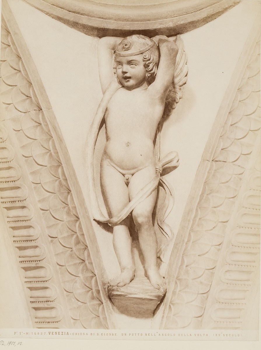 Fratelli Alinari, Putto im Gewölbezwickel (15. Jahrhundert), San Giobbe, Venedig