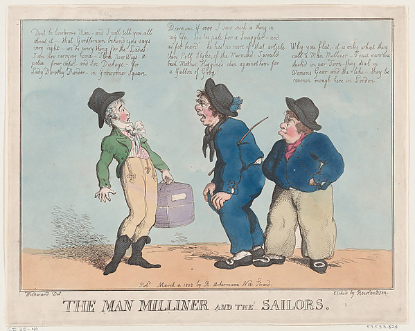 Thomas Rowlandson, The Man Milliner and the Sailors