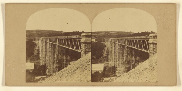 London Stereoscopic and Photographic Company, Monmouthshire. This viaduct is upwards of 200 feet in height, 1,760 in length, and 50 in breadth. This bridge...magnificent...