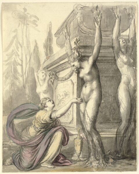 Richard Cosway, Heliaderne ved Phaëtons grav (Ovids Metamorfoser, II, 340-366)