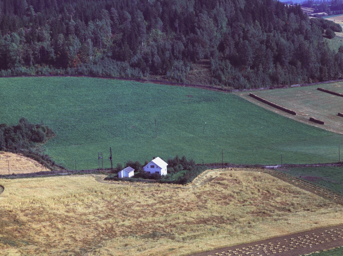 Widerøes Flyveselskap A/S, Flyfoto, Grønvold, Gaupen, Ringsaker.