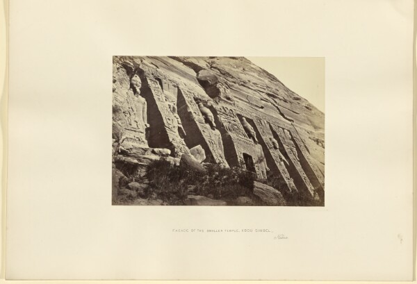 Francis Frith, Facade of the Smaller Temple, Abou Simbel, Nubia
