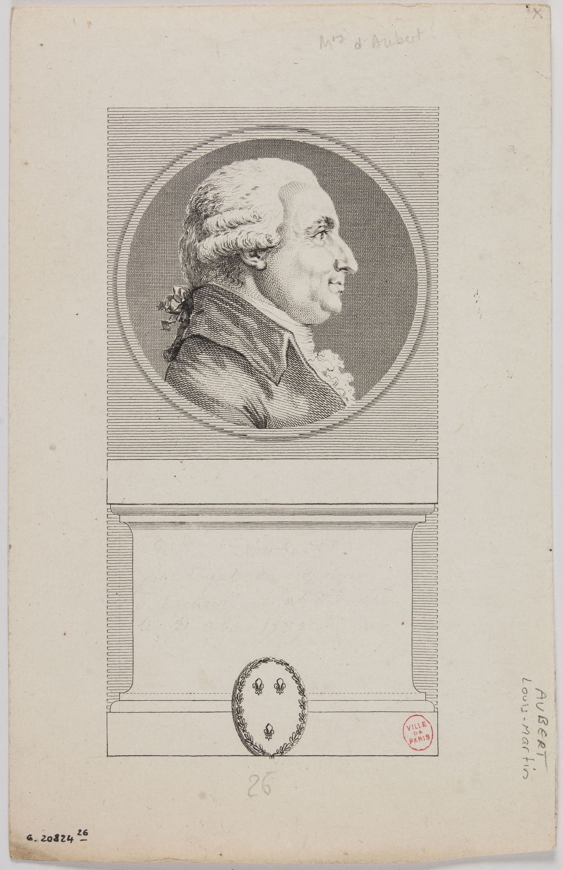 Anonyme, Portrait de L.uis Martin d'Aubert