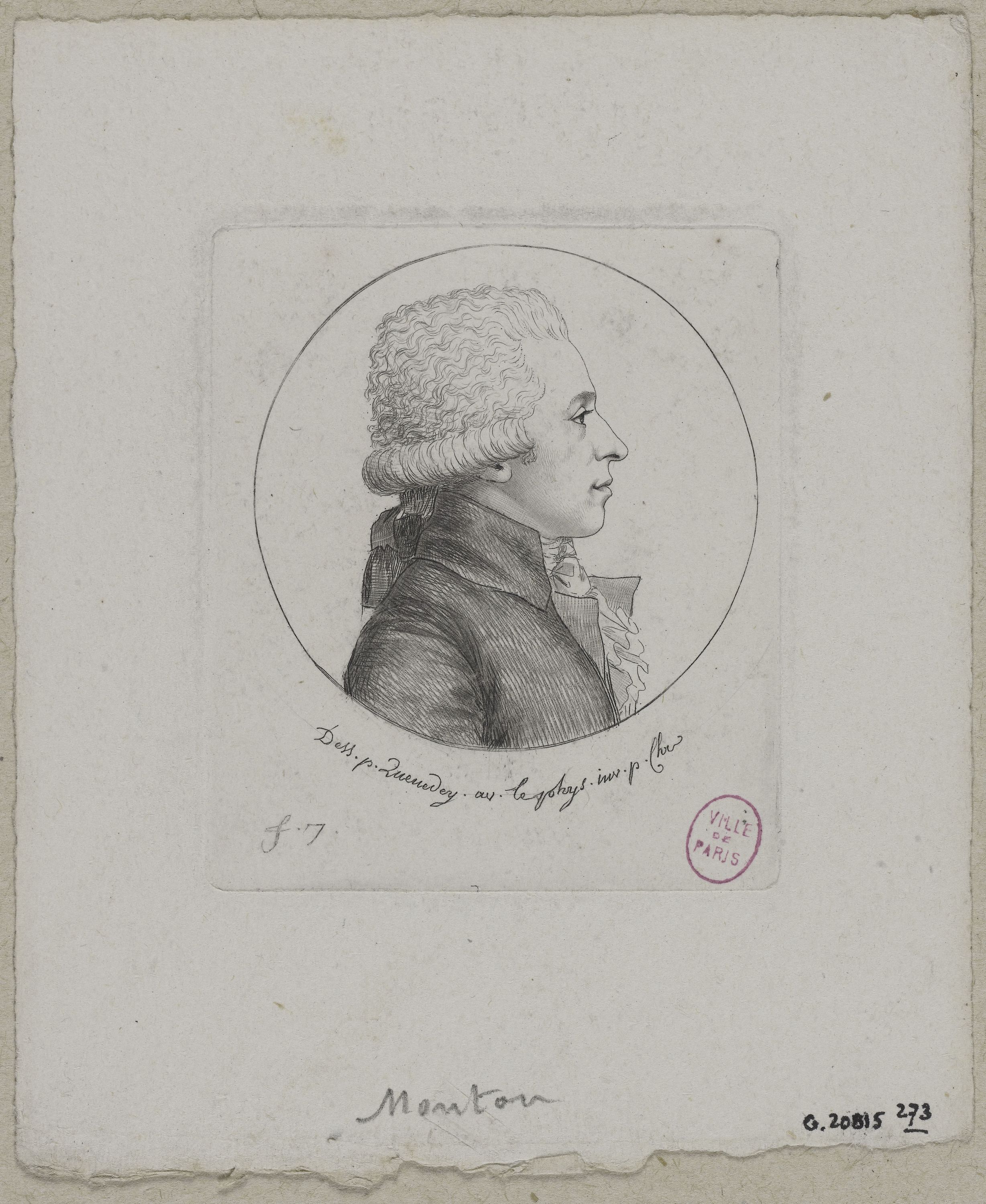 Edmé Quenedey, Portrait de Monsieur Mouton