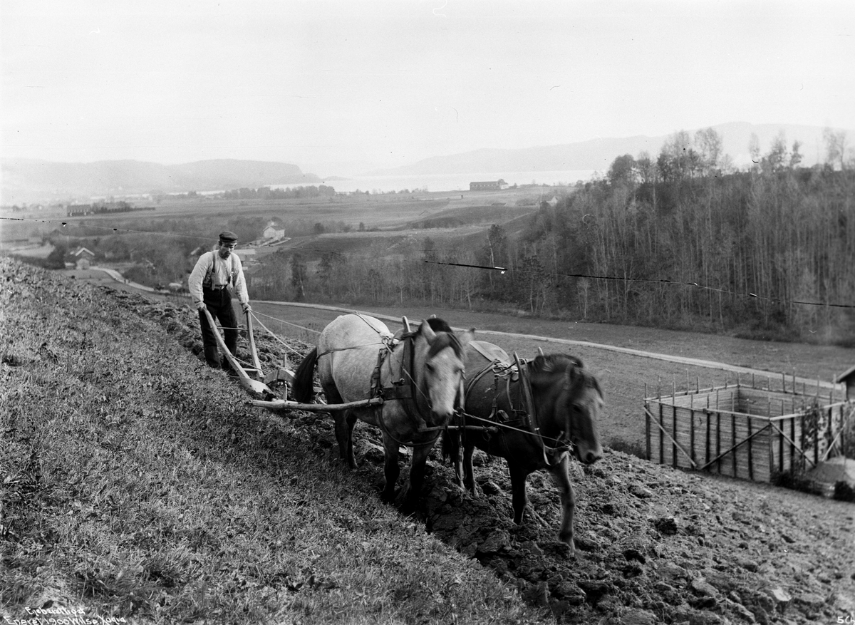 Anders Beer Wilse, Prot: Pløing i et bakkehell Oct. 1900