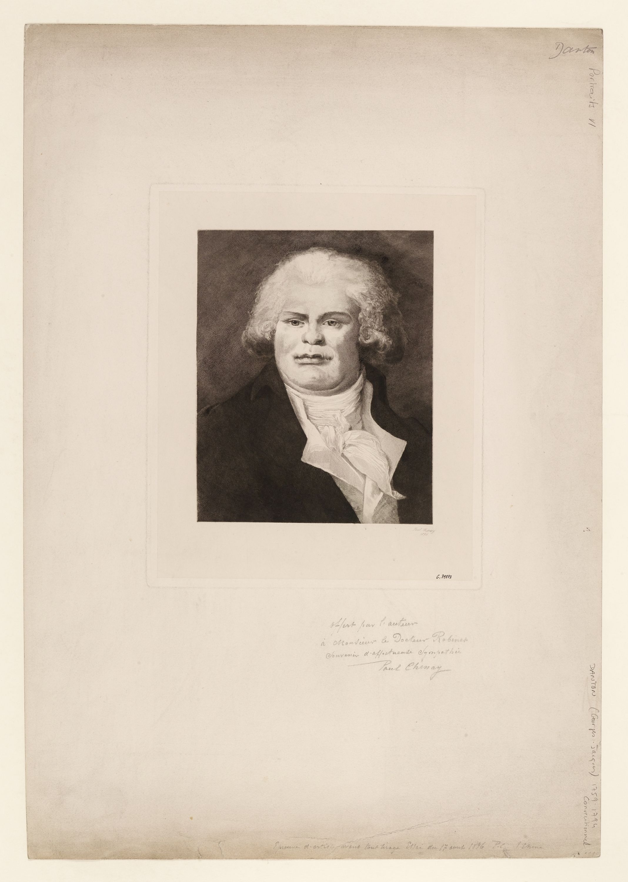Paul Chenay, Portrait de Danton, 1895