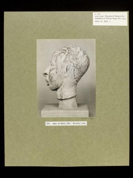 Walker Evans, Plaster Cast of Terra Cotta Head.  Yoruba.