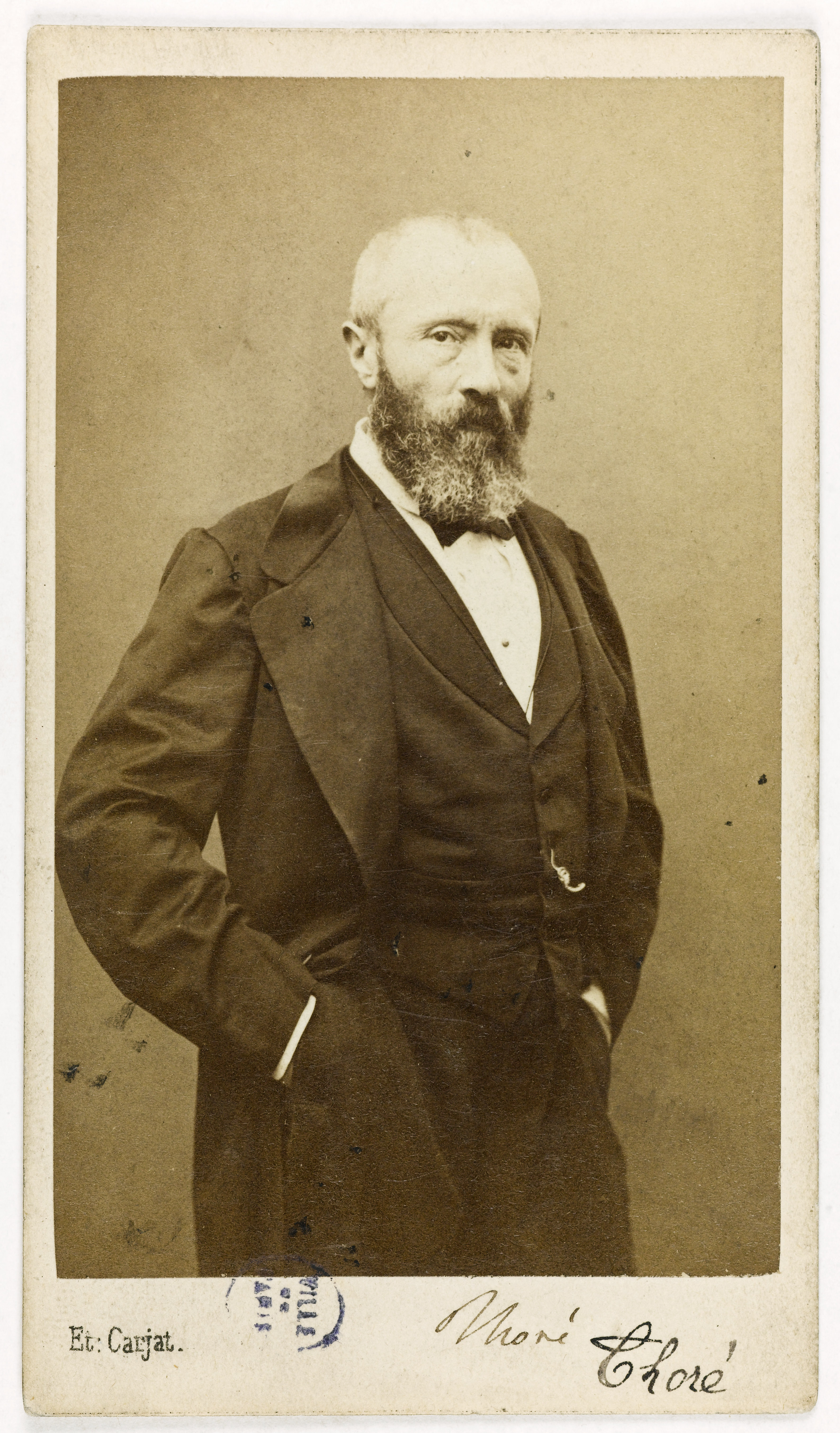 Carjat & Cie, Portrait de Théophile Thoré, (1807-1869), (avocat, homme politique, historien et critique d'art sous le pseudonyme : Bürger, William)