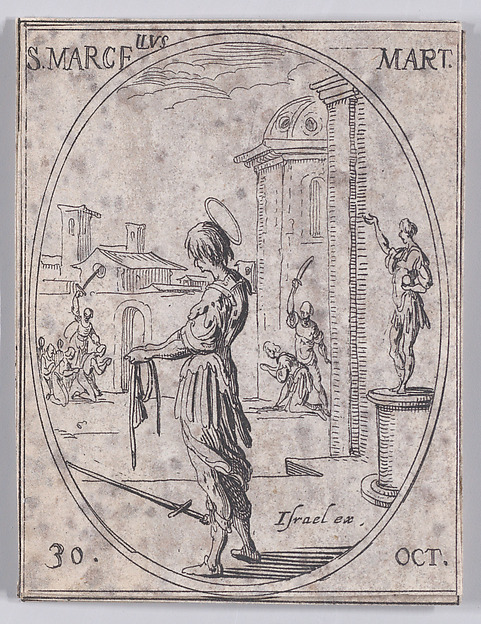 Jacques Callot, S. Marcel, martyr (St. Marcellus, Martyr), October 30th, from "Les Images De Tous Les Saincts et Saintes de L'Année" (Images of All of the Saints and Religious Events of the Year)