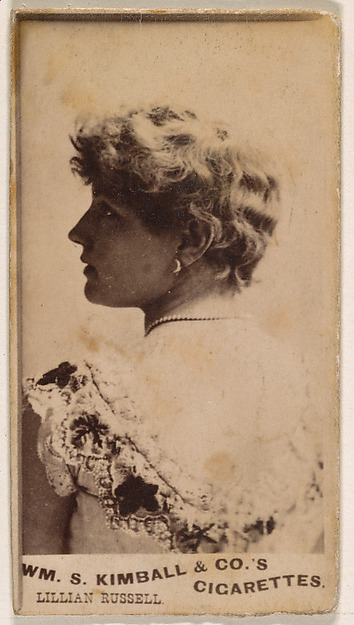 William S. Kimball & Company, Lillian Russell, from the Actresses series (N203) issued by Wm. S. Kimball & Co.