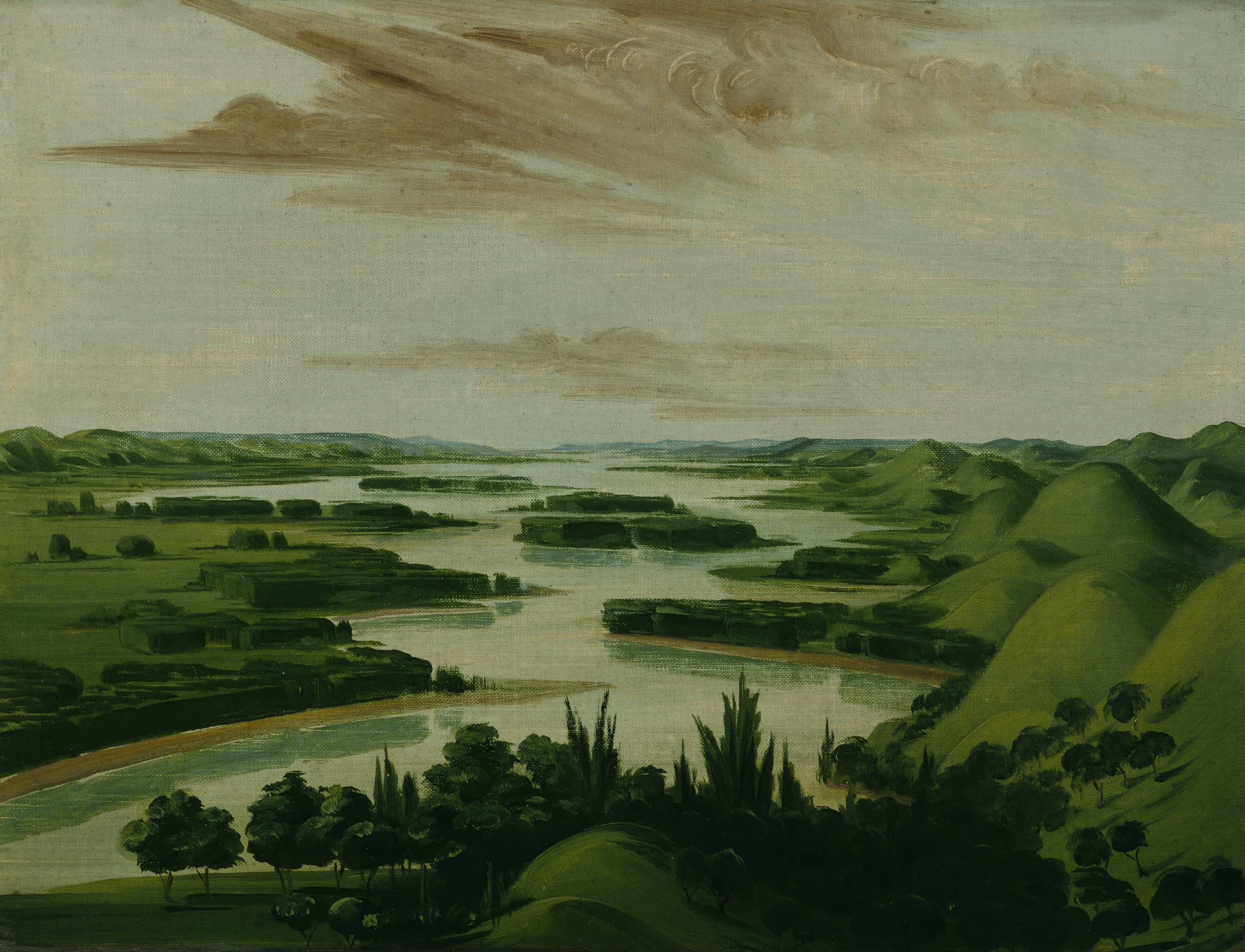 George Catlin, View from Floyd's Grave, 1300 Miles above St. Louis