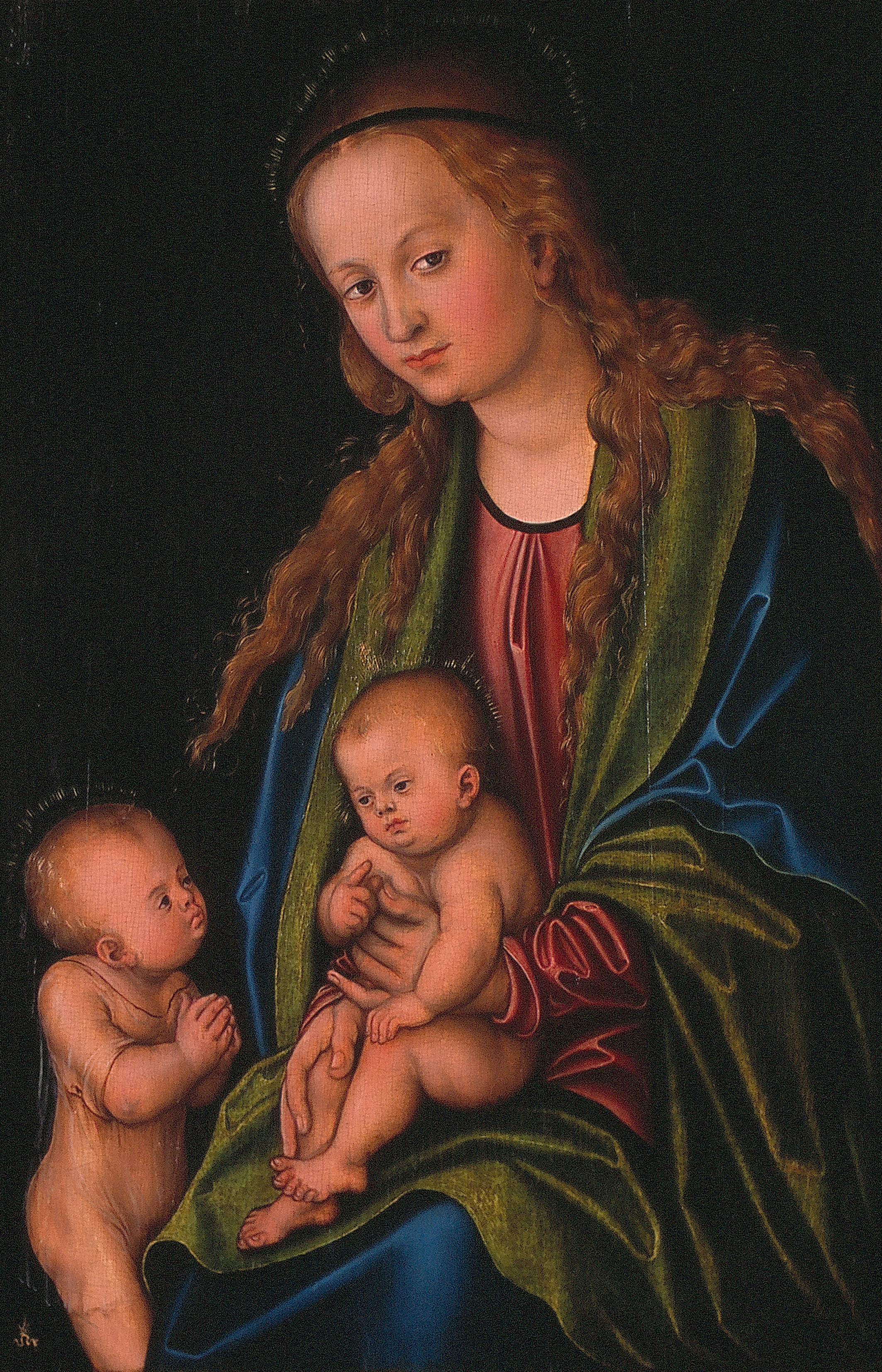 Lucas Cranach the Elder, Madonna and Child and little John