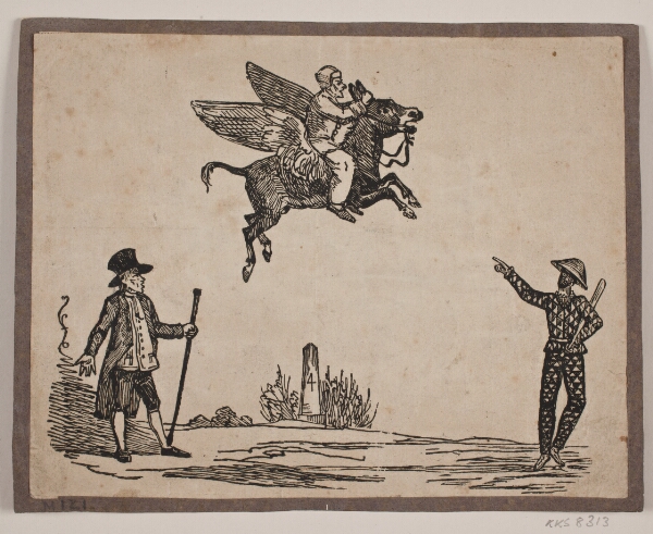 Johan Thomas Lundbye, Plakat for en pantomimeforestilling
